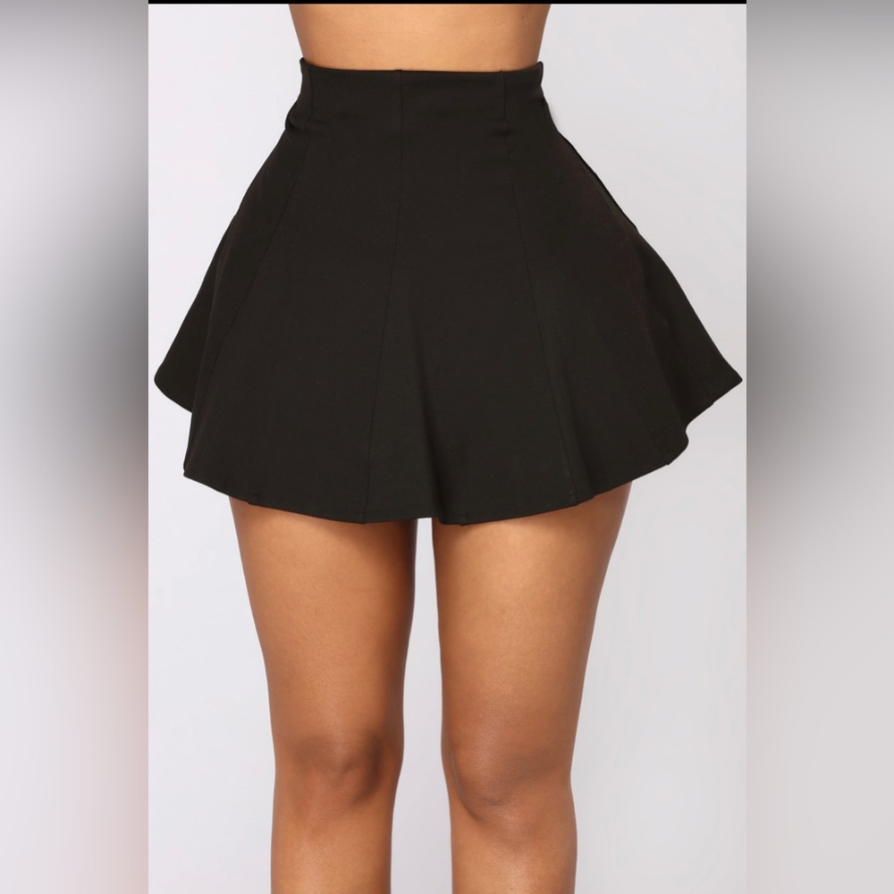 Fashion Nova Black Skirt with shorts underneath